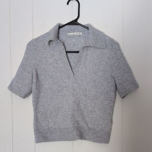 Abercrombie & Fitch Light Gray Sweater - S